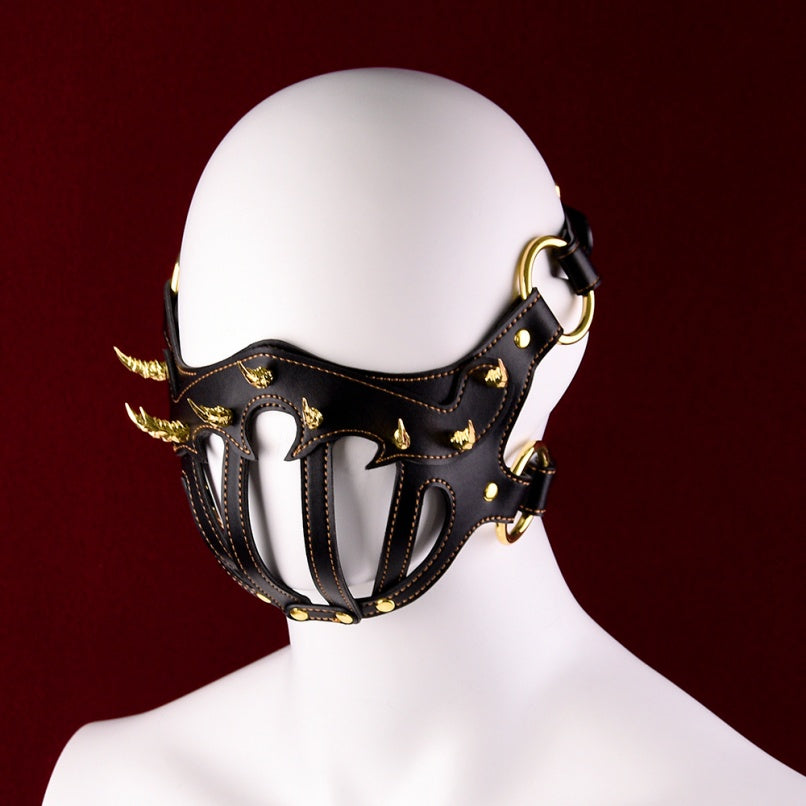 Fantasy BDSM Mask Bettie Bondage - Leather Gear Extreme Restraint Couple Sex Toys