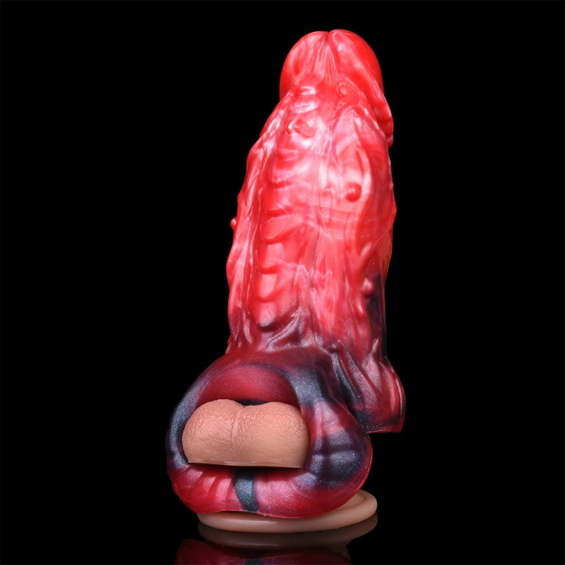 Dragondildo Vibrating Cock Sleeve - Fantasy Penis Sheath Extension Sex Toys for Men