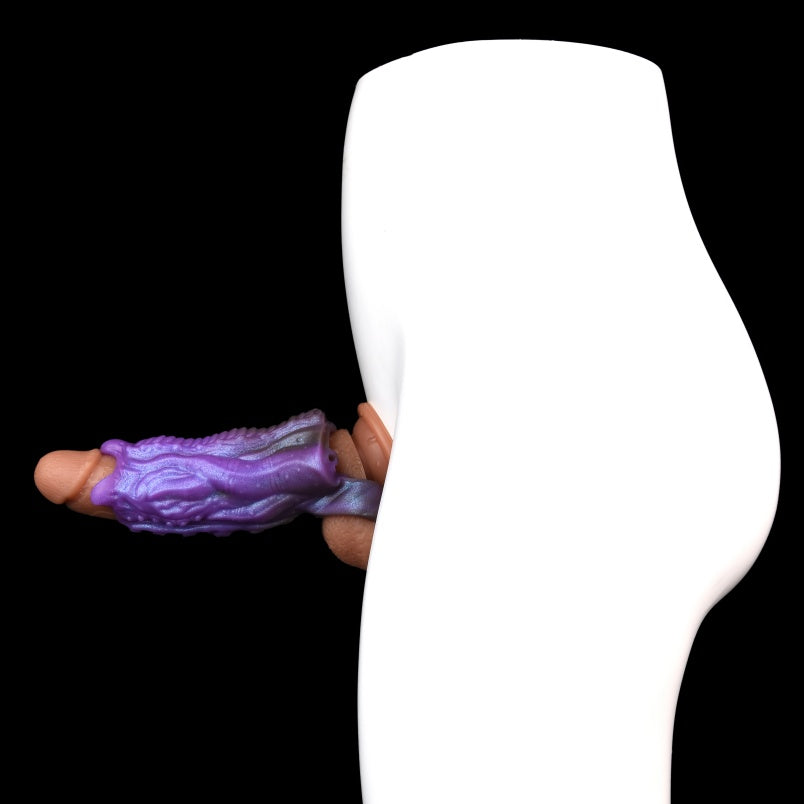 Tentacle Fantasy Silicone Cock Sleeve – Purple Reinforcement for Male Sexual Power