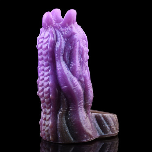 Manchon pénien en silicone Tentacle Fantasy – Renforcement violet pour une puissance sexuelle masculine