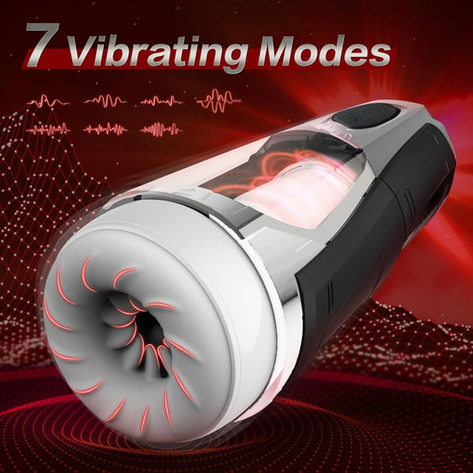 Automatic Male Masturbator Cup - 7-Mode Thrusting & Vibrating Stroker for Blowjob Experience
