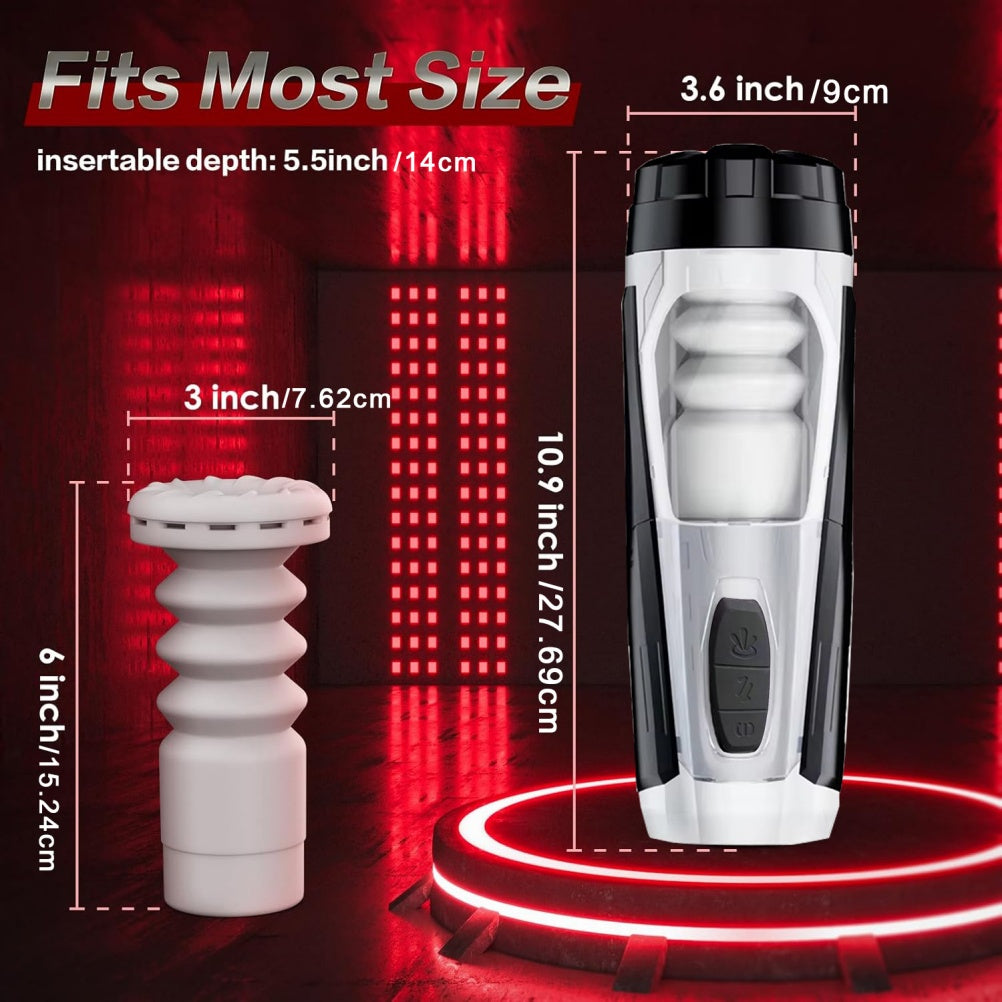 Automatic Male Masturbator Cup - 7-Mode Thrusting & Vibrating Stroker Domlust Automatic Male Masturbator Cup - 7-Mode Thrusting & Vibrating Stroker Domlust