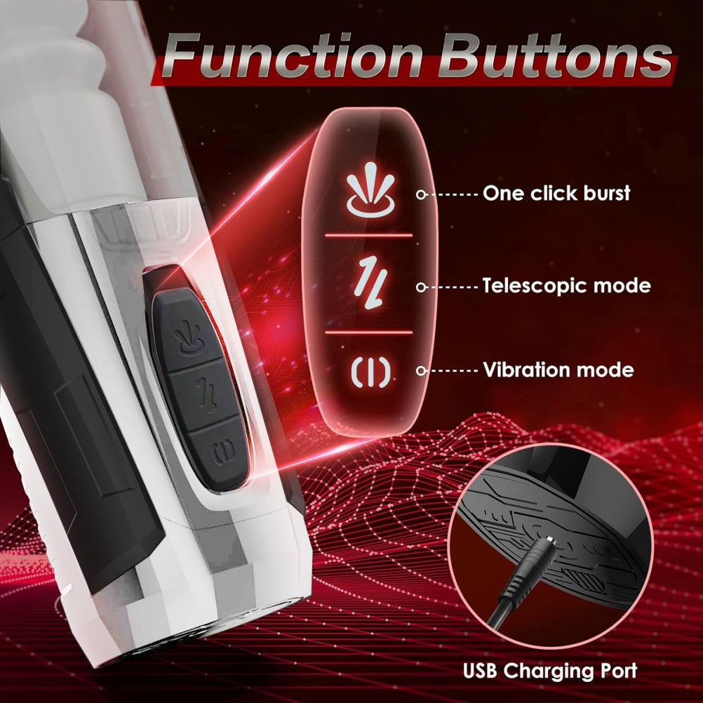 Automatic Male Masturbator Cup - 7-Mode Thrusting & Vibrating Stroker for Blowjob Experience