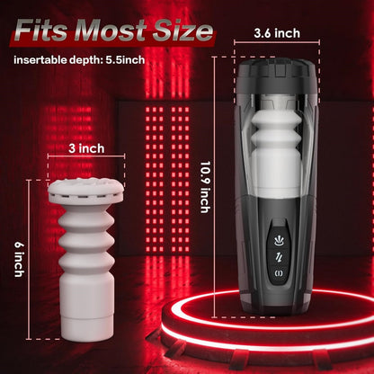 Automatic Male Masturbator Cup - 7-Mode Thrusting & Vibrating Stroker for Blowjob Experience