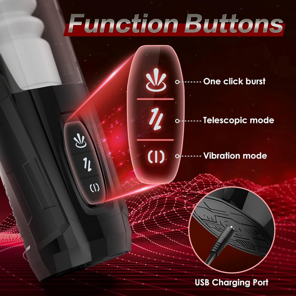 Automatic Male Masturbator Cup - 7-Mode Thrusting & Vibrating Stroker for Blowjob Experience