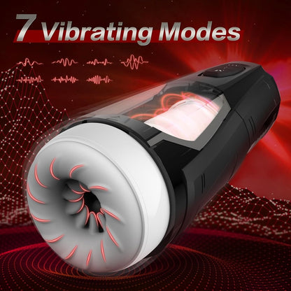 Automatic Male Masturbator Cup - 7-Mode Thrusting & Vibrating Stroker for Blowjob Experience