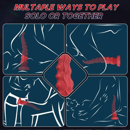 Fantasy Vibrating Tentacle Dildo – 10-Mode Octopus Vibrator for A-G-U Spot Stimulation & Hands-Free Play