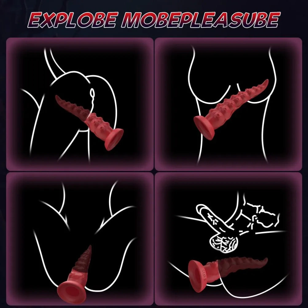 Fantasy Vibrating Tentacle Dildo – 10-Mode Octopus Vibrator for A-G-U Spot Stimulation & Hands-Free Play