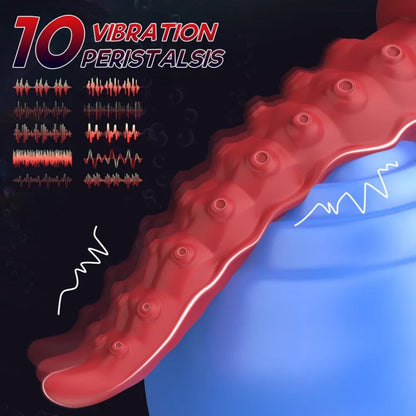 Fantasy Vibrating Tentacle Dildo – 10-Mode Octopus Vibrator for A-G-U Spot Stimulation & Hands-Free Play