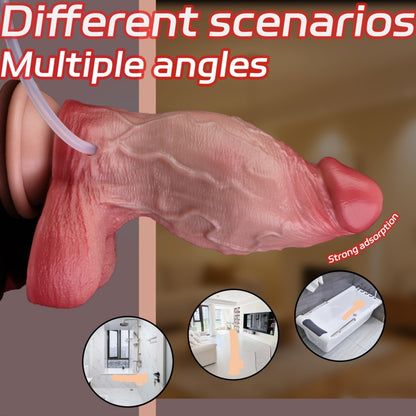 Giant Fantasy Squirting Dildo – Vaginal Expansion with Ejaculation Simulation Toy