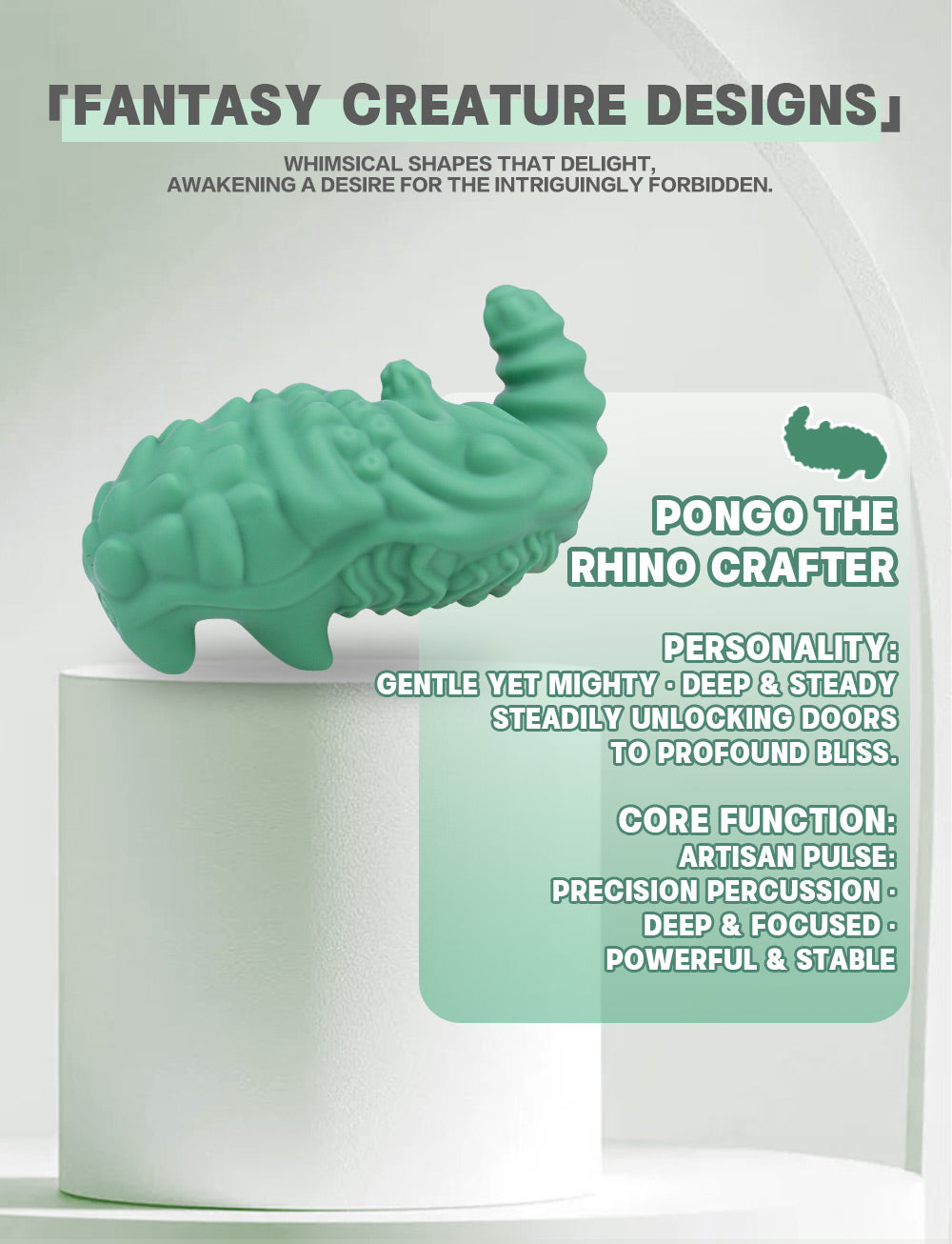 Fantasy Rhino Silicone Grinder Sex Toy – Clitoral Stimulation Vibrator for Women Masturbating