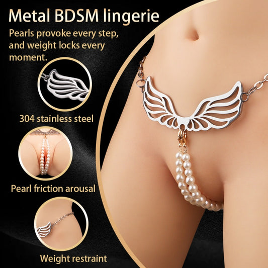 Metal Strapon Crotchless Panties – Breeding Kink Sex & Bettie Bondage BDSM Foreplay Toy