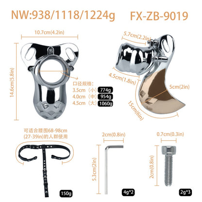 Stainless Steel Strap-On Bondage Sheath Underwear - Penis Lifting and Erectile Support Toy for Men