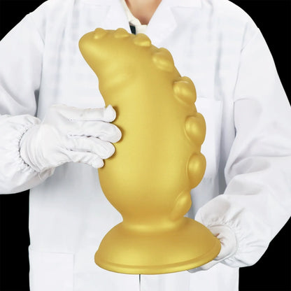 Fantasy-Silikon-Alien-Faust-Dildo – Spiral-Herz-Texturierter Riesendildo für extreme vaginale Dehnung &amp; G-Punkt-Ekstase