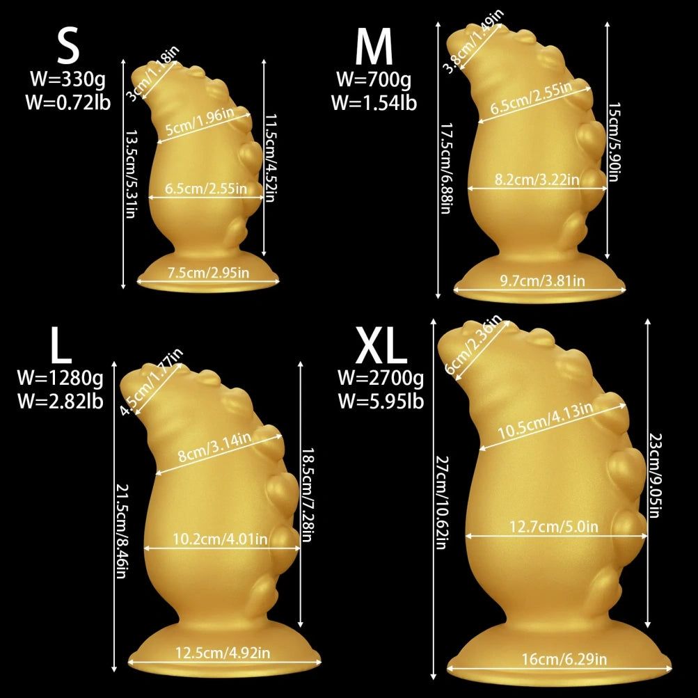 Fantasy-Silikon-Alien-Faust-Dildo – Spiral-Herz-Texturierter Riesendildo für extreme vaginale Dehnung &amp; G-Punkt-Ekstase