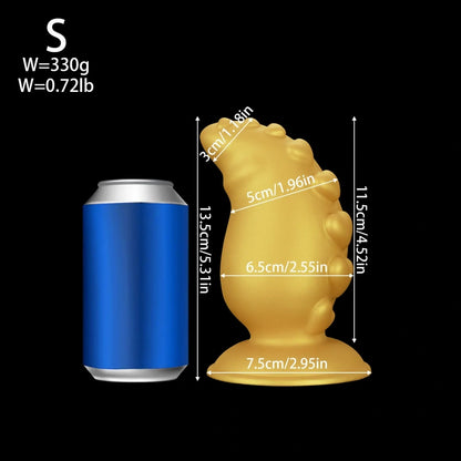 Fantasy-Silikon-Alien-Faust-Dildo – Spiral-Herz-Texturierter Riesendildo für extreme vaginale Dehnung &amp; G-Punkt-Ekstase