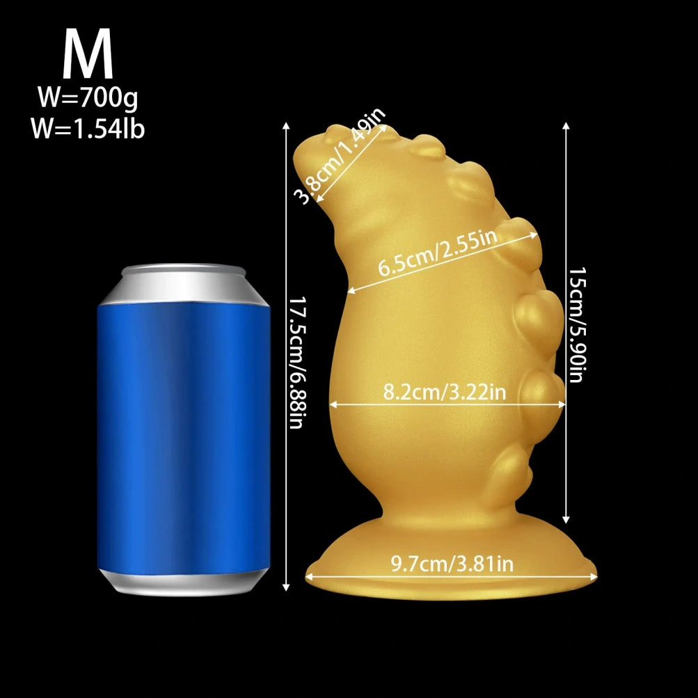 Fantasy-Silikon-Alien-Faust-Dildo – Spiral-Herz-Texturierter Riesendildo für extreme vaginale Dehnung &amp; G-Punkt-Ekstase