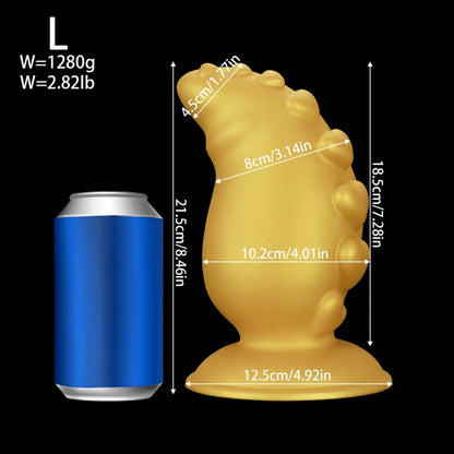 Fantasy-Silikon-Alien-Faust-Dildo – Spiral-Herz-Texturierter Riesendildo für extreme vaginale Dehnung &amp; G-Punkt-Ekstase