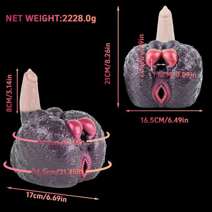 Torse de hyène avec godemichet - Poupée sexuelle animale en silicone réaliste - Jouet sexuel pour hommes et femmes