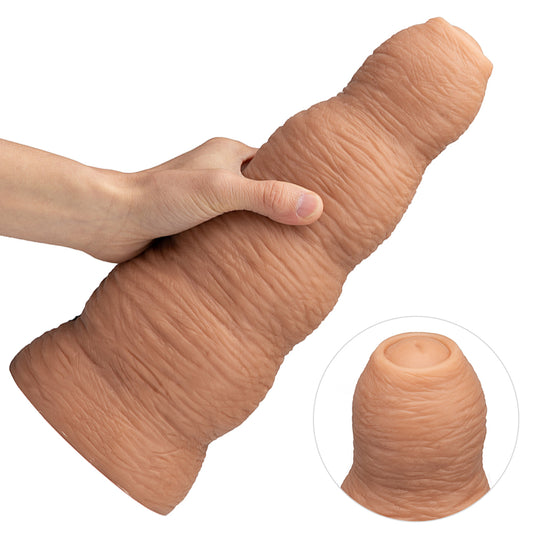 Huge Foreskin Anal Dildo Butt Plug - 12.7-inch Giant Realistic Dildos G Spot Anal Toys