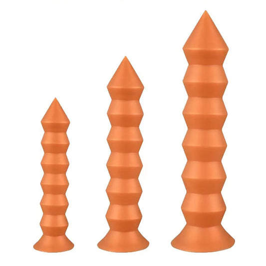 Huge Dildo Anal Plug - Big Thread Spire Shape Anal Dildos Butt Plug Sex Toys