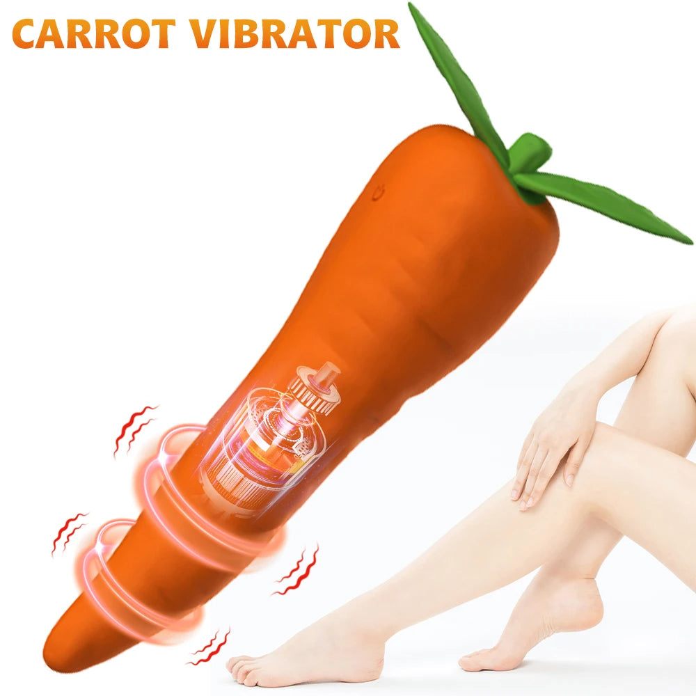 Karotten-G-Punkt-Vibrator – Nippel-Klitoris-Stimulator, weibliches Sexspielzeug