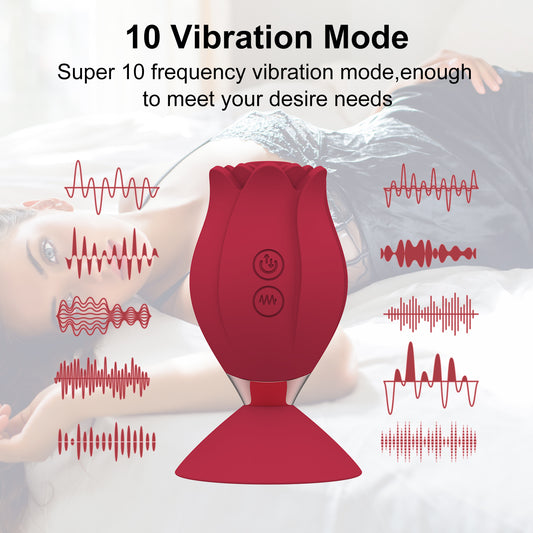 Clit Sucking Suction Cup Rose Toys - Powerful Nipple Clit Sucker Stimulation