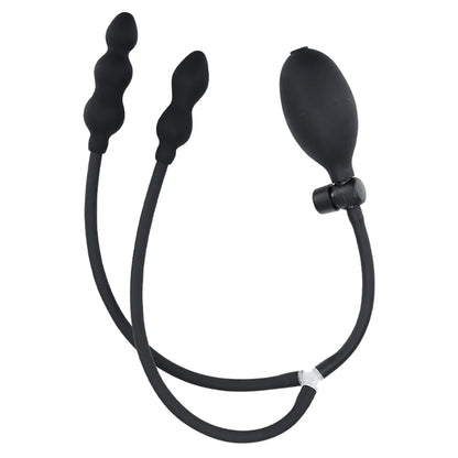 Doppelter aufblasbarer Analplug – exotische Dual-Anal-Erweiterung, G-Punkt, Prostata-Massage, Melken