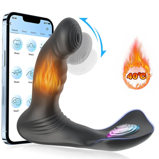 Dual End Prostate Massager - App Remoter Control Swing Vibraing Male Anal Toys