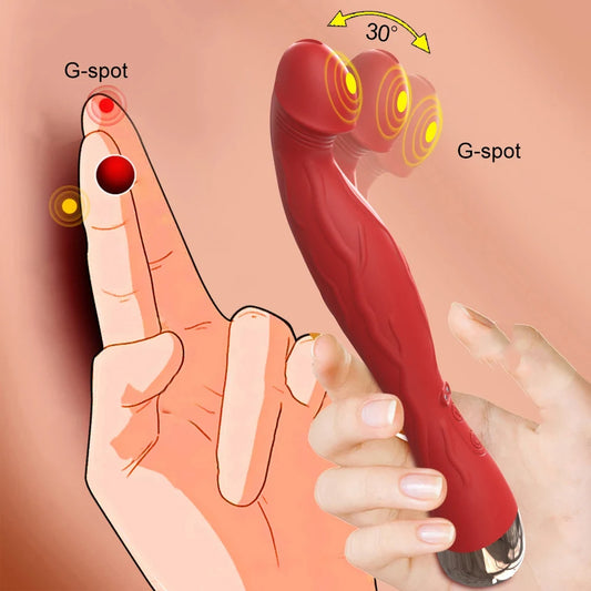 G Spot Dildo Vibrator - Finger Buckle Prostate Massager Sex Toys for Women