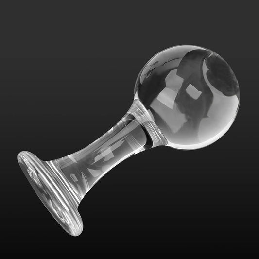 Glass Dildo Butt Plug - 40-60mm Big Ball Pyrex Crystal Anal Plug Sex Toys