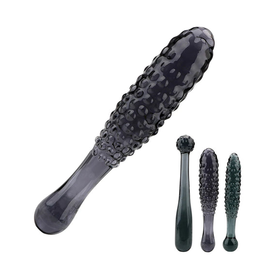 Glass Dildo Anal Plug - Knotted Anal Expander G Spot Prostate Massager