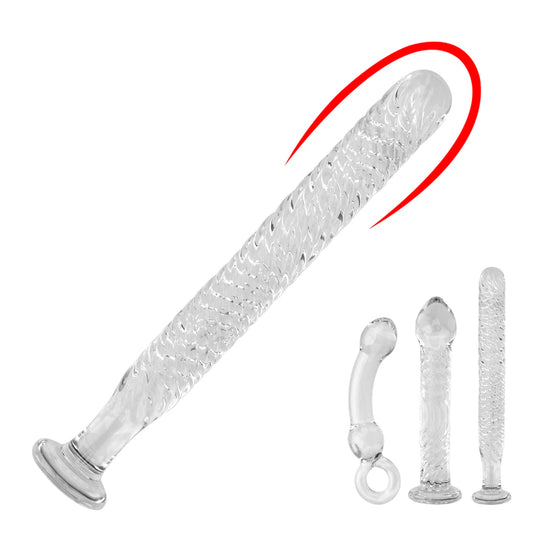 Plug anal en verre avec gode anal en cristal, masseur de prostate, jouets sexuels