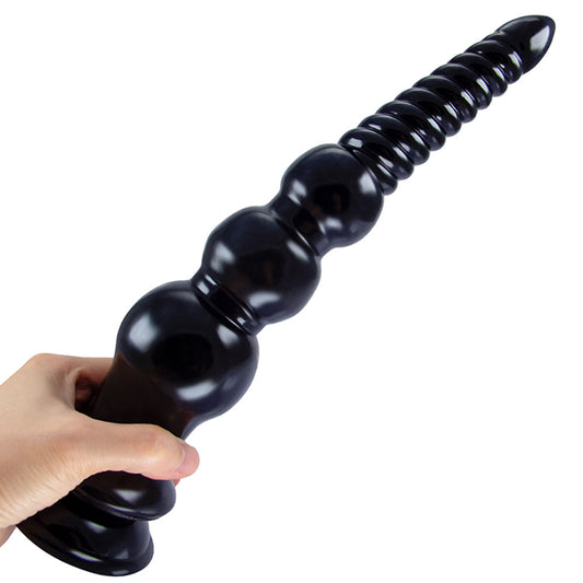 Plug anal gode de 12 pouces de Long-godes en Silicone souple poussant le pénis avec une ventouse puissante