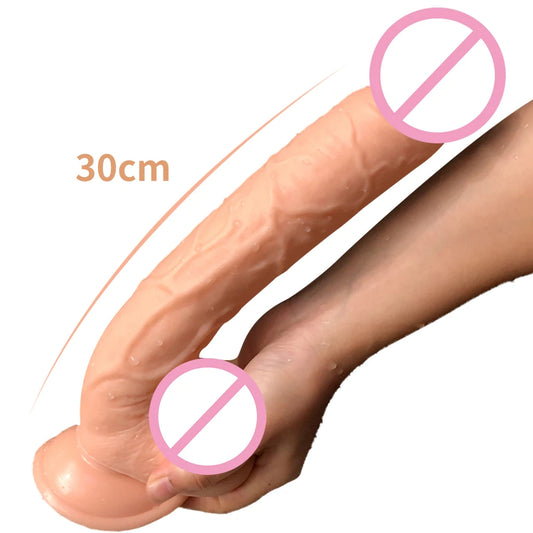 12 inch Long Dildo Butt Plug - Realistic Dildos Vagina Prostate Massager