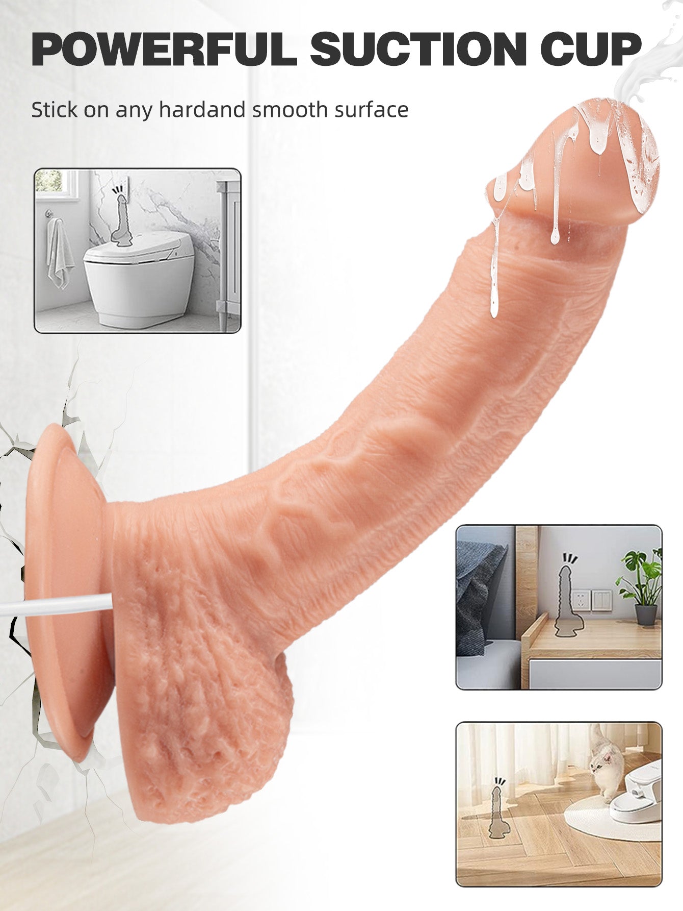 Realistic Penis Ejaculating Dildos - 9 inch Huge Squirting Dildo Sex Toys for Women