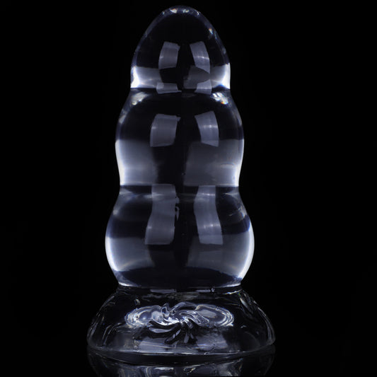 Big Giant Silicone Dildos - Transparent Jelly Huge Anal Plug with Strong Suction Cup