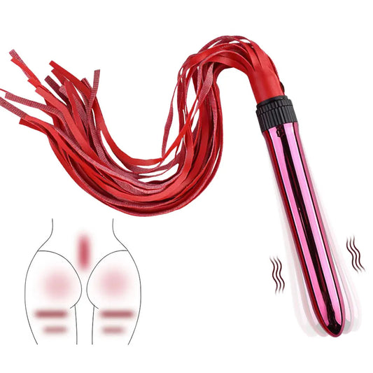 SM Whip Bullet Vibrator - 2in1 G Spot Stimulator Flirting Couple Sex Toys