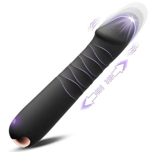 Thrusting Anal Dildo Vibrator - 10 Telesopic G Spot Stimulator Prostate Massager