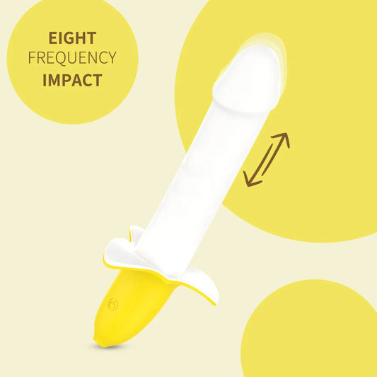 Thrusting Didlo Vibrator - Handheld Banana G Spot Prostate Massager