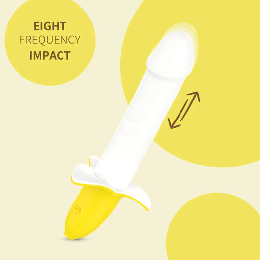 Schub-Didlo-Vibrator – handgehaltenes Bananen-G-Punkt-Prostata-Massagegerät