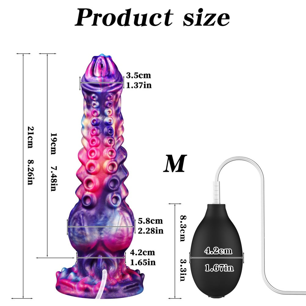 Squirting Fantasy Tentacle Silicone Dildo-Monster Sex Toy for Multi-Zone Stimulation