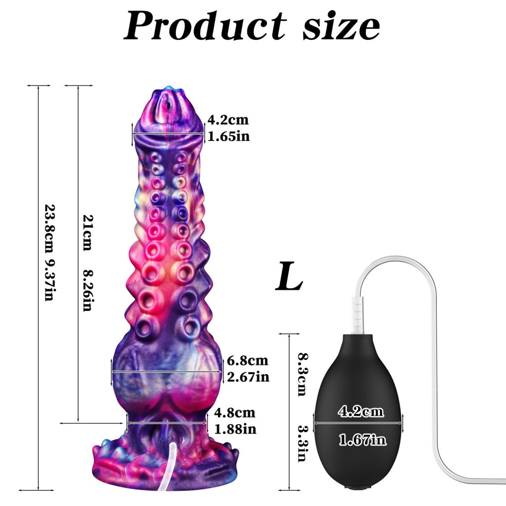 Squirting Fantasy Tentacle Silicone Dildo-Monster Sex Toy for Multi-Zone Stimulation