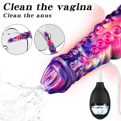 Squirting Fantasy Tentacle Silicone Dildo-Monster Sex Toy for Multi-Zone Stimulation