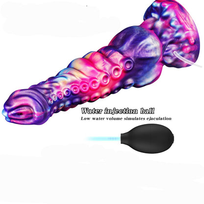 Squirting Fantasy Tentacle Silicone Dildo-Monster Sex Toy for Multi-Zone Stimulation