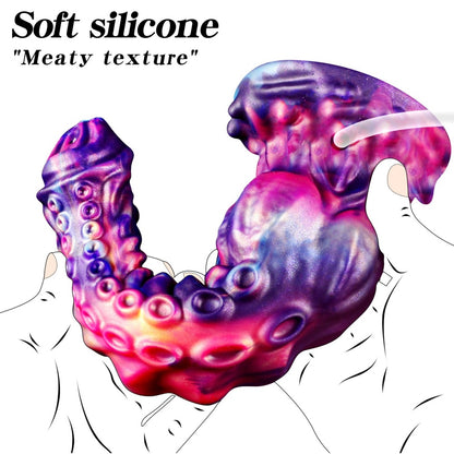 Squirting Fantasy Tentacle Silicone Dildo-Monster Sex Toy for Multi-Zone Stimulation