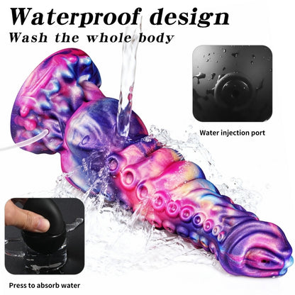 Squirting Fantasy Tentacle Silicone Dildo-Monster Sex Toy for Multi-Zone Stimulation