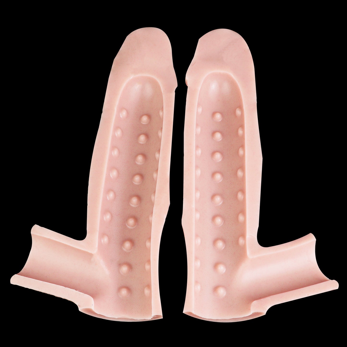 Muscle-Flex Platinum Silicone Cock Sleeve, Dual-Channel Stimulation — Add Girth, Last Longer, Feel More