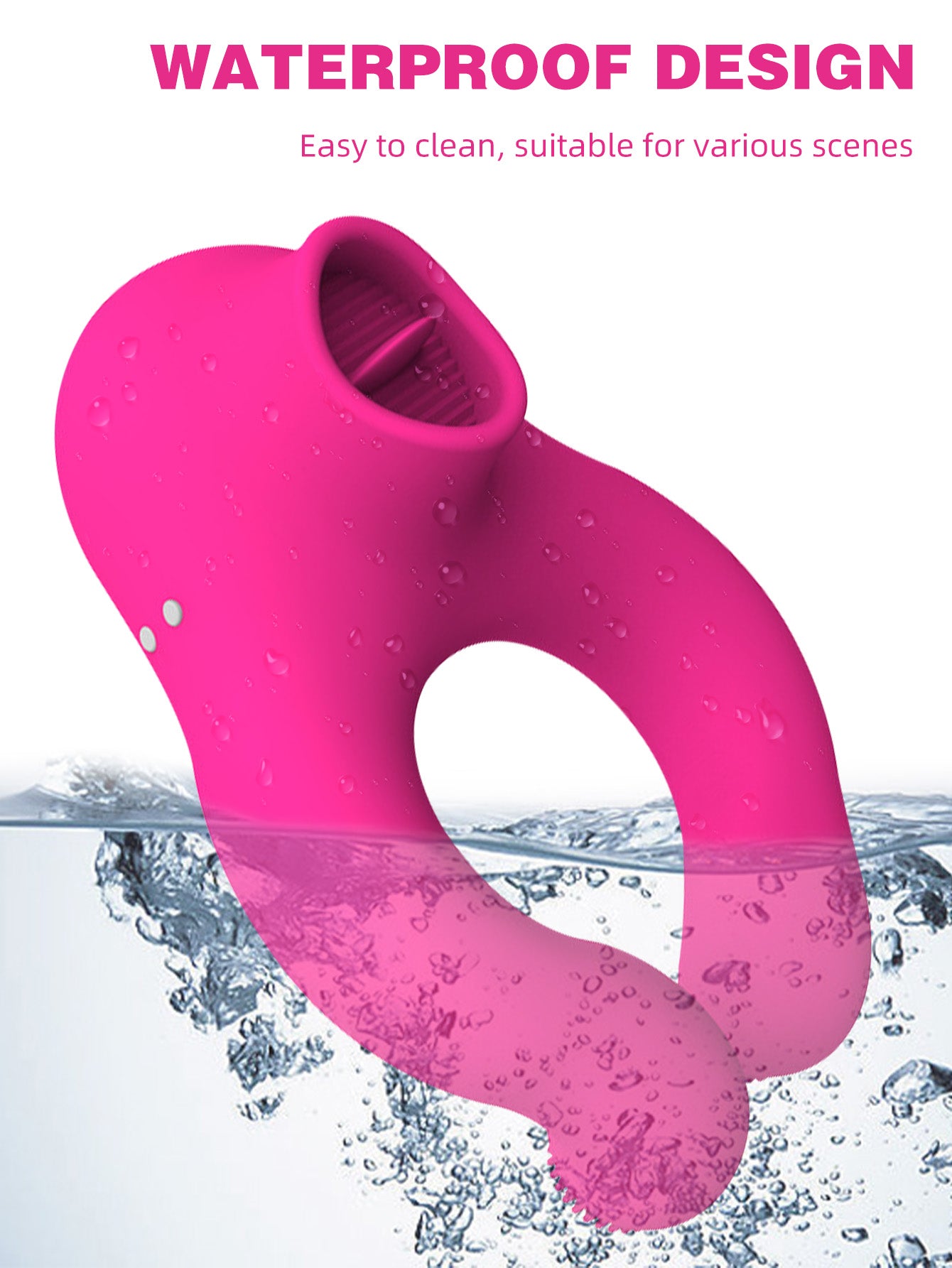 Tongue Licking Vibrator - Penis Cock Ring Male Scrotum Clit Sucking Couple Sex Toys