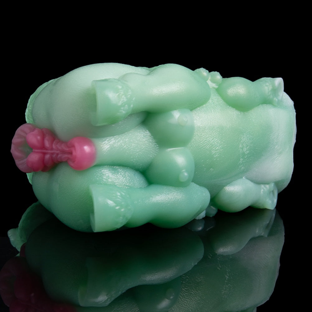 Stimulierende Fantasy-Alien-Taschenmuschi – Zweikanal-Silikon-Sextoys für Männer